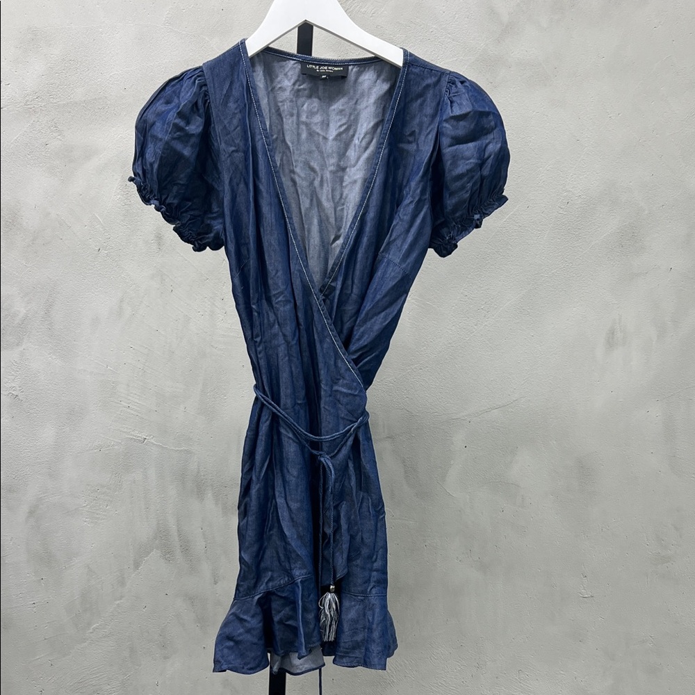 Little Joe Dark Chambray Wrap Dress